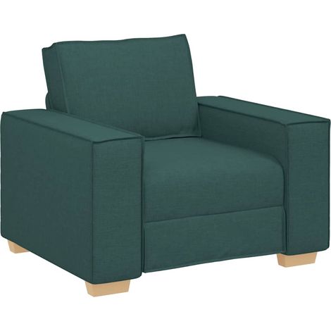 Canapé Sofa Fauteuil Vert Foncé 100x78x84 cm Tissu (1/5)