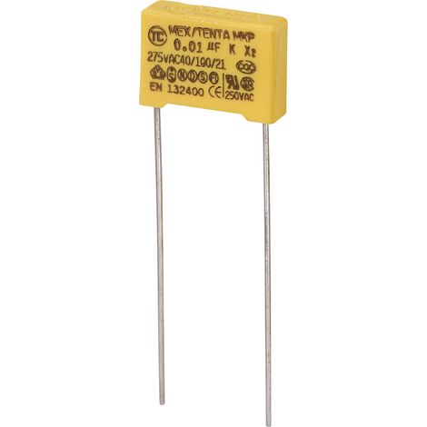 TRU COMPONENTS MKP-X2 1 St. MKP-X2-Funkentstör-Kondensator radial bedrahtet  0.01 µF 275 V/AC 10 % 1