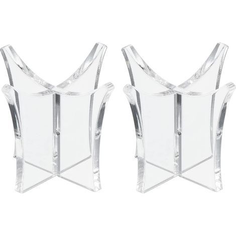 Présentoir à balles de 5,8 cm (2,3 pouces), lot de 2 supports multifonctionnels en acrylique transparent pour balles de baseball/tennis (1/5)