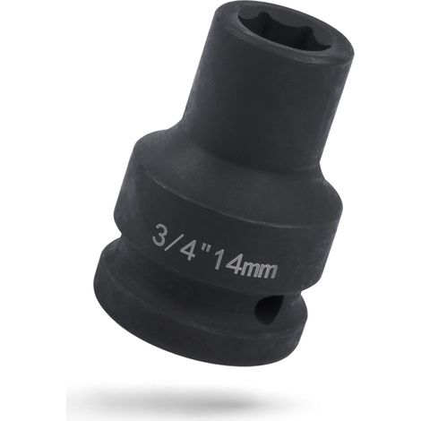 Douille à choc 3/4" 14 mm, hexagonale (6 pans) en acier Cr-V, douille pour visseuse à percussion (1/5)