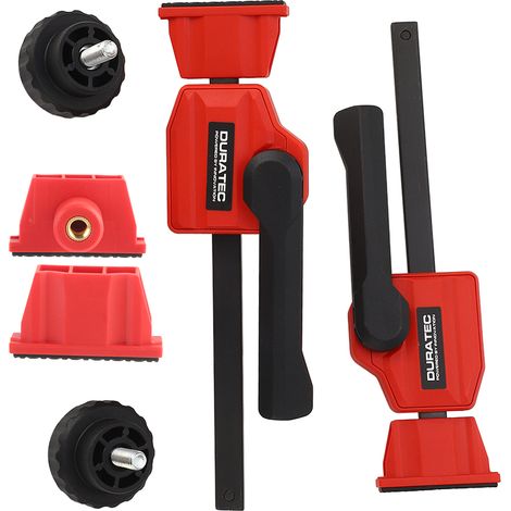 Lot de 2 étaux chiens d'établi pour perceuses 20mm en plastique technique et acier, serre-joue réglable bureau menuiserie (1/5)