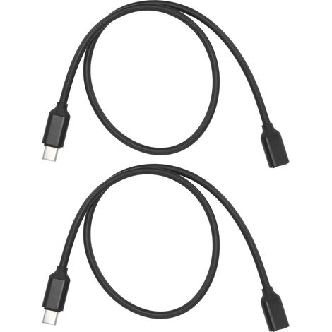 Câble Rallonge USB C Mâle Vers Femelle - Extension Alimentation PD 60W 3A - Pour Ordinateur Tablette Smartphone - Lot De 2 Pièces 0.5m (1/5)