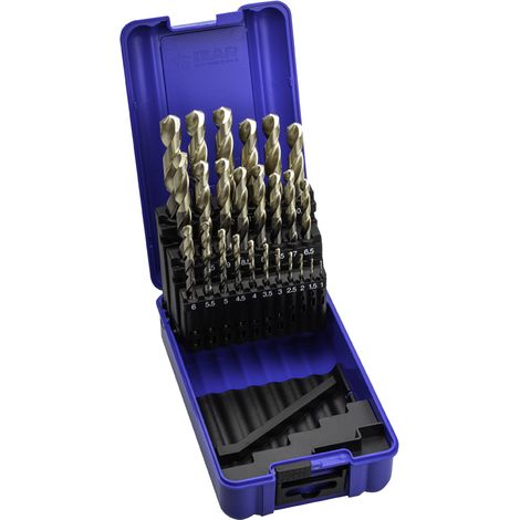 Juego Brocas DIN338 25-Uds. - 1456 - 1-13X0,50 Zirkon (1015) - Punta Zirkonio IZAR (1/3)