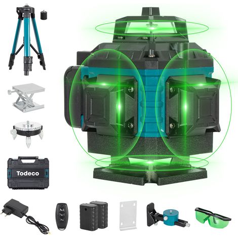 Kreuzlinienlaser mit Stativ, 4 x 360 °Laser Wasserwaage Selbstnivellierend, Kreuzlaser mit Bildschirm, Bau Fadenkreuz Laser Wasserwaage, laser level für Innenbereich Baustelle (1/5)