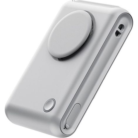 Questo ventilatore portatile ricaricabile è dotato di clip da vita e fascia per il collo, che lasciano le mani libere e lo rendono ideale per il campeggio e le attività all'aperto. (1/5)