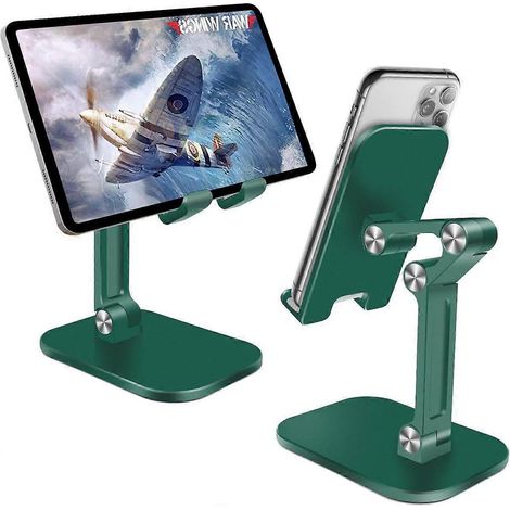 Support Tlphone Bureau, Support Tablette Support Smartphone Pliable avec Hauteur et Angle Rglable, Support Dock pour Smartphones iPad Tablette (4-10.5