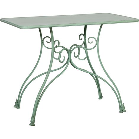 Recibidor de metal envejecido verde 100x52x76 (1/5)
