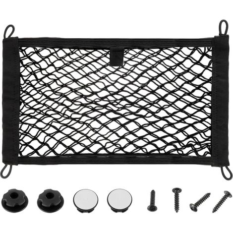 45x25CM Universal Filet de Rangement de Coffre Voiture avec vis et Crochets pour Les Véhicules Utilitaires, Camping-Cars, Mobil Homes, Caravanes, Bateaux(1 Pièces) (1/5)