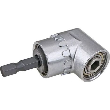 Adaptateur de tournevis pour perceuse à angle droit de 105 degrés, adaptateur de tournevis et de tournevis pour tournevis hexagonal de 1/4", accessoires de tournevis, 6,35 mm (1/5)