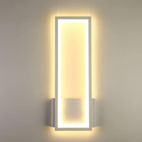 Applique Murale Interieur 27W Lampe Murale LED Moderne, Rectangle Appliques LED Interieur Acrylique pour Salon Chambre Escalier Couloir, 3 Couleurs Claires, Blanc (1/5)