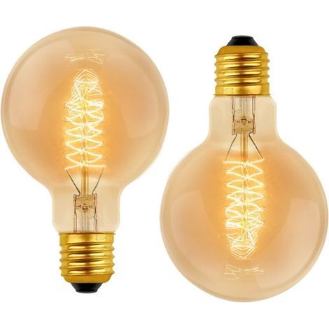 G80 Dimmbare 40W Warmweiß 2700K, AC 220V, Retro-Glühlampen E27 Spiral-Wolframfadenlampe (2er-Pack) (1/5)