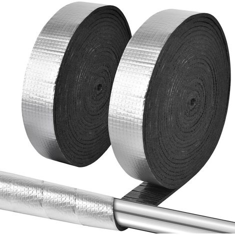 (1 Rolle)Tube de Mousse d'Isolation pour Tuyau de Chauffage 5CM x 10M Autoadhésif Isolant Thermique Tuyaux Enveloppe Insulation Wrap pour Protection Contre le Gel Hivernal Intérieur et Extérieur (1/5)