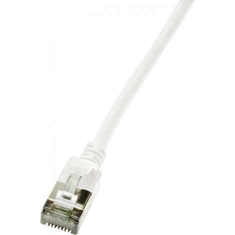 LogiLink Patchkabel CAT6A U/FTP TPE SlimLine weiß 1,0m (CQ9031S)