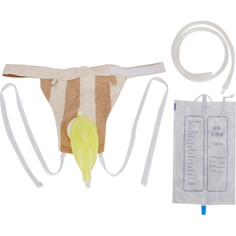 Urinoir portable avec entonnoir urinaire en latex souple, idéal pour les voyages et le camping. (1/5)