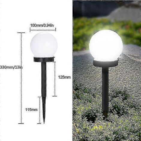 Lampe solaire LED extérieure étanche IP65, projecteur solaire réglable, décoration de jardin paysager, applique murale extérieure (taille, couleur : 1 pièce - blanc) (1/4)