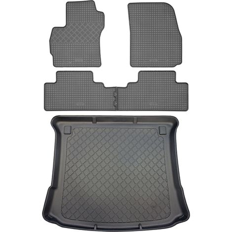Juego de alfombrillas de goma para Mazda 5 III VAN (5 puertas) de octubre de 2010 a 2015: alfombrilla para coche + alfombrilla para maletero. (1/5)