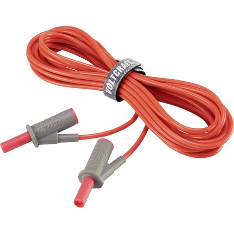 VOLTCRAFT MSB-501 Sicherheits-Messleitung Lamellenstecker 4 mm Lamellenstecker 4 mm 5.00 m Rot 1 St.