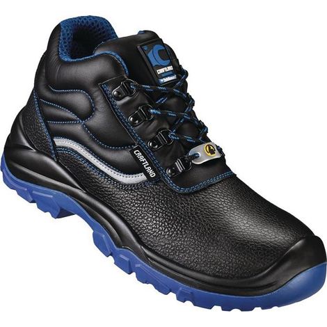 Sicherheitsstiefel ANKLAM Größe 42 W. 10,5 schwarz/blau S3 FO SR ESD EN ISO 20345 Leder