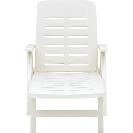 Maison Exclusive - Lettino Prendisole Pieghevole in Plastica Bianco