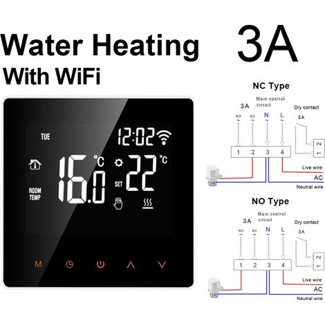 (Plomberie) Thermostat intelligent WiFi, compatible avec Tuya Smart et Google Smart Home. (1/5)