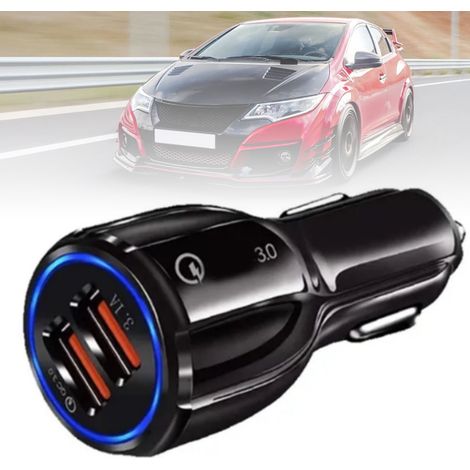 Chargeur Voiture Double USB 6A 36W Charge Rapide 3.0 Entrée 12-24V PC Universel pour Smartphones et Tablettes (1/5)