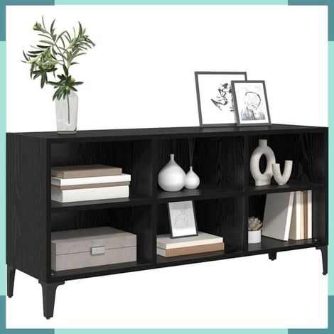 Meuble TV - 875115 - Noir - Bois d'ingénierie - 103,5 x 30 x 50 cm (1/5)
