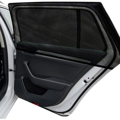 Pare-soleil pour vitres de voiture, lot de 2, en maille respirante, extensible, pour bébé/camping, protection UV, protectio