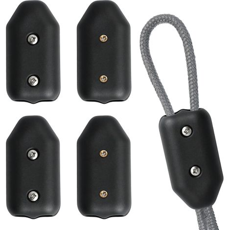 Lot de 4 serre-câbles de 10 mm en plastique réutilisables pour cordes en nylon de 9 à 10,5 mm, cordes tressées, convient pour les serre-câbles en nylon de 1/2" (1/5)