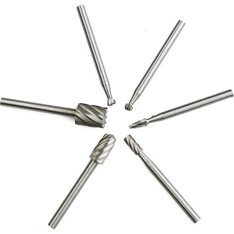 Burin Rotatif - Burins En Carbure De Tungstène - Pour Meuleuse Die Grinder - Bois Aluminium Plastique - 6 Pièces (1/4)