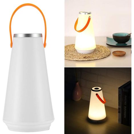 MINKUROW Kabellose LED-Nachttischlampe für Zuhause, USB, wiederaufladbar, Berührungsschalter, Lichtschalter für Outdoor-Camping (1/5)