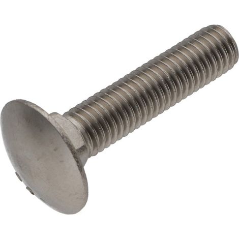 Vis métaux TRCC JAPY tête ronde collet carré Inox A4 M10X50 Filetage partiel-10 pièces (1/3)