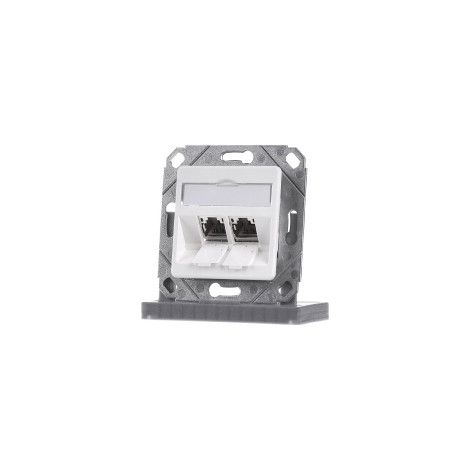 BTR NETCOM Anschlussdose, Cat.6A 2xRJ45,Upk,rws TN E-DATmod-2Upk-rws