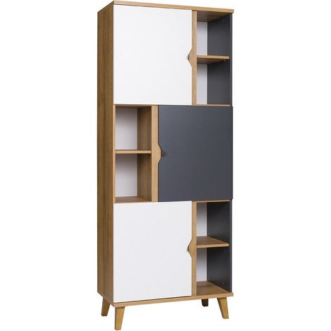 Étagère Etrmoru 129 , Avec des portes, Stratifié, Le nombre de portes: 3, Nombre de tiroirs: 0, 200x80x40cm