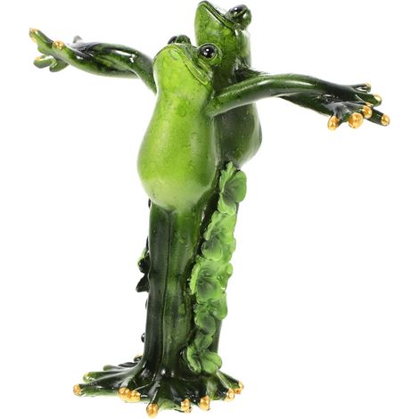 Froschfigur Gartenstatue Stabile Tischdeko Multifunktionale