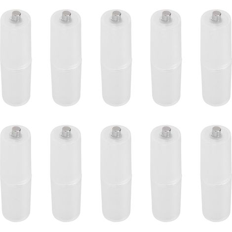 10 Pièces AAA à AA Convertisseur de Batterie Adaptateur Support Boîtier Commutateur, étanche, Léger, Finition Soignée, Spécification de Veille, Facile à Transporter et à Utiliser (1/5)