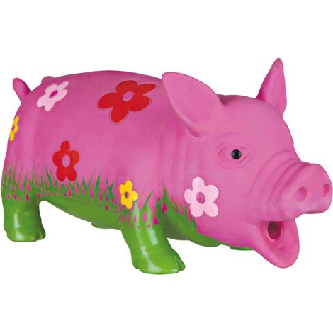 Cochon, son original, en latex/fibre de polyester 20 cm