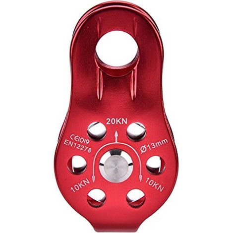 Polea de escalada para exteriores, segura y duradera.
