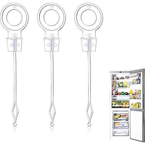 3-teiliger Universal-Kolben für Gefrierschrankablauflöcher, Kühlschrankreinigungswerkzeug, Kunststoff-Abflussreiniger, Mini-Kühlschrank-Abflussreiniger (9,5 cm, Weiß) (1/5)