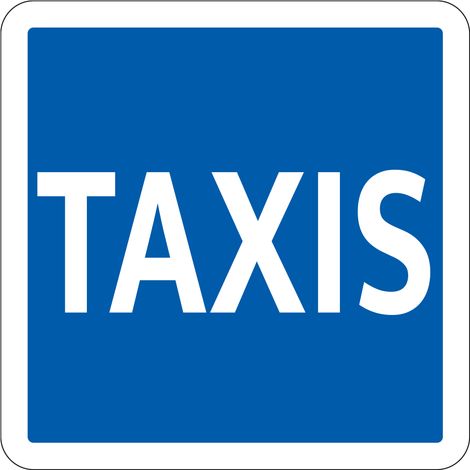 Panneau Indication C5 – Stationnement taxis – Carré Classe 1 500 mm – Gamme ECOLIGN (1/5)