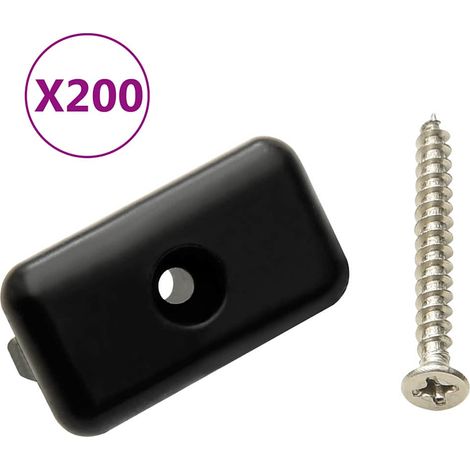 vidaXL Clips de fixation et vis 200 pcs Plastique et inox 304 (1/5)