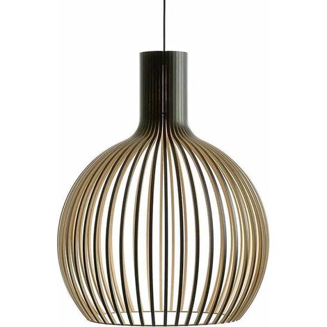 Lustre, suspension globe rond classique nordique, grande suspension en bambou tressé, lustre tressé pour îlot de cuisine ou table à manger, suspension de style bohème côtier pour salon - Diamètre 35 c (1/5)