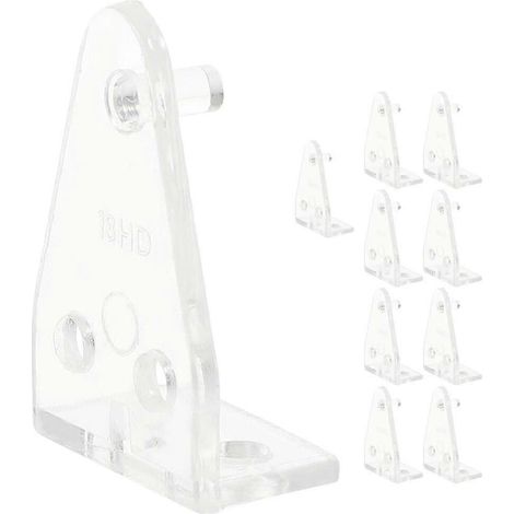 Lot de 10 supports de fixation transparents pour stores - Supports en plastique pour rail inférieur de stores (3,5 x 2 x 1,3 cm) (1/5)