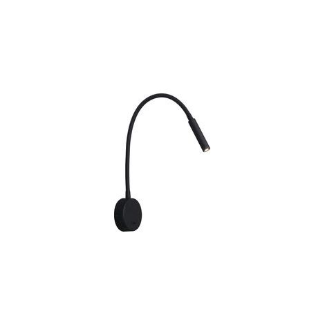 Applique de Lecture Noir, Lampe Col de Cygne Flexible LED 3W 3000K Fixation Liseuse Murale 240V avec interrupteur pour Chambres Salon Intérieur Salon