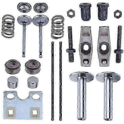 Tige de poussée de soupape de moteur de générateur compatible avec GX340 GX390 188F 5KW avec plaque de guidage, pivot de culbuteur et écrous -szdf (1/3)