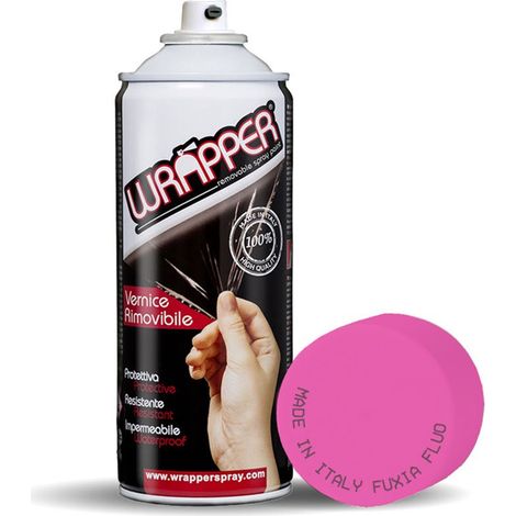 Wrapper Spray Vernice Removibile Tinta Fluo e Tinte Speciali - Colore: FUXIA FLUO