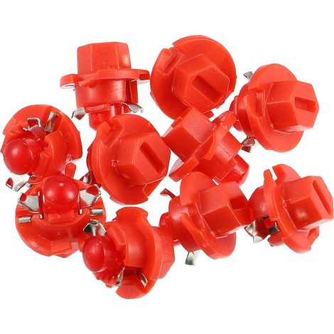 ampoules led t5 rouges 12 v 0,01 a pour tableau de bord automobile - 10 pièces