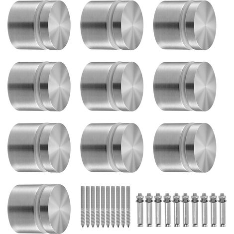 Support de Verre pour Garde-corps, 10 Pièces, Ø10-16mm, Inox 316, Argent, Balcon/Jardin/Piscine/Escalier (1/5)