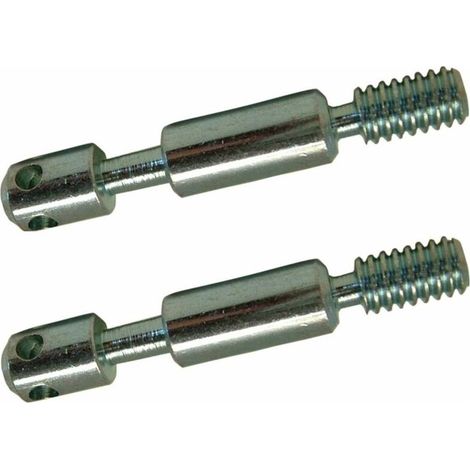 Set mit 2 Bettbefestigungsdübeln 8 mm x 60 mm – Stahl mit 4 Löchern – Direktgewinde für eine stabile Möbelmontage (1/5)