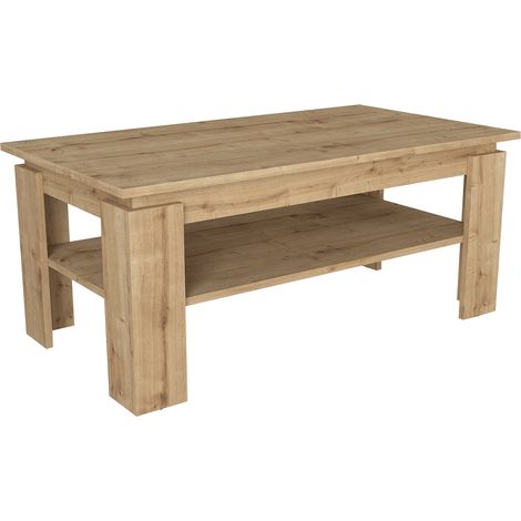 Mesa auxiliar/consola 110 x 60 x 47 cm efecto roble 030010811