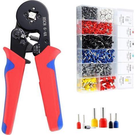 Pince à sertir cosse 0,25-10mm² – Acier allié haute intensité – Sertissage réglable – Pour électriciens et réparations automobiles (1/5)